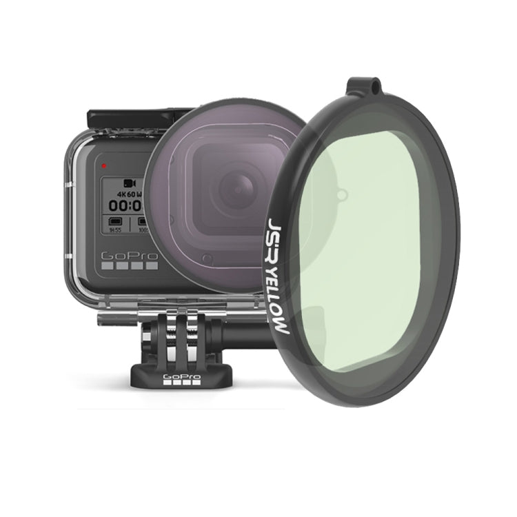JSR Round Housing Diving Color Lens Filter for GoPro HERO8 Black(Yellow) - Enhance Your Underwater Photography