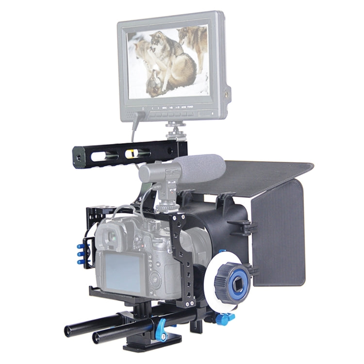 YELANGU YLG1105A Video Camera Cage Stabilizer Kit with Matte Box & Follow Focus