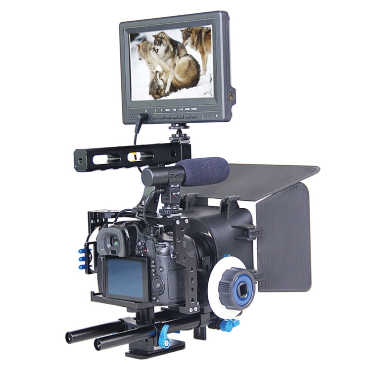YELANGU YLG1105A Video Camera Cage Stabilizer Kit with Matte Box & Follow Focus