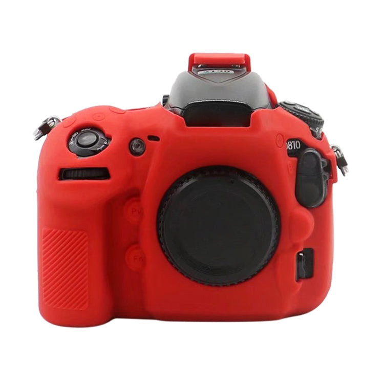 Red Soft Silicone Protective Case for Nikon D810 Camera