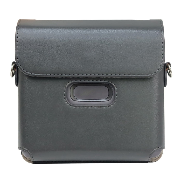 Full Body PU Leather Case Bag with Strap for FUJIFILM instax Link WIDE (Grey)