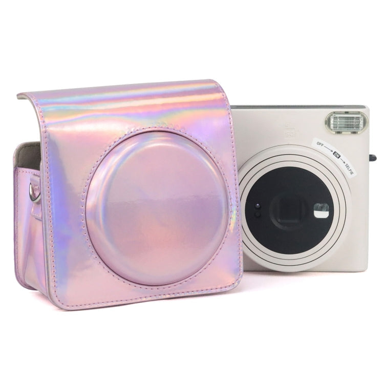 Aurora Pink PU Leather Camera Case Bag for FUJIFILM instax Square SQ1