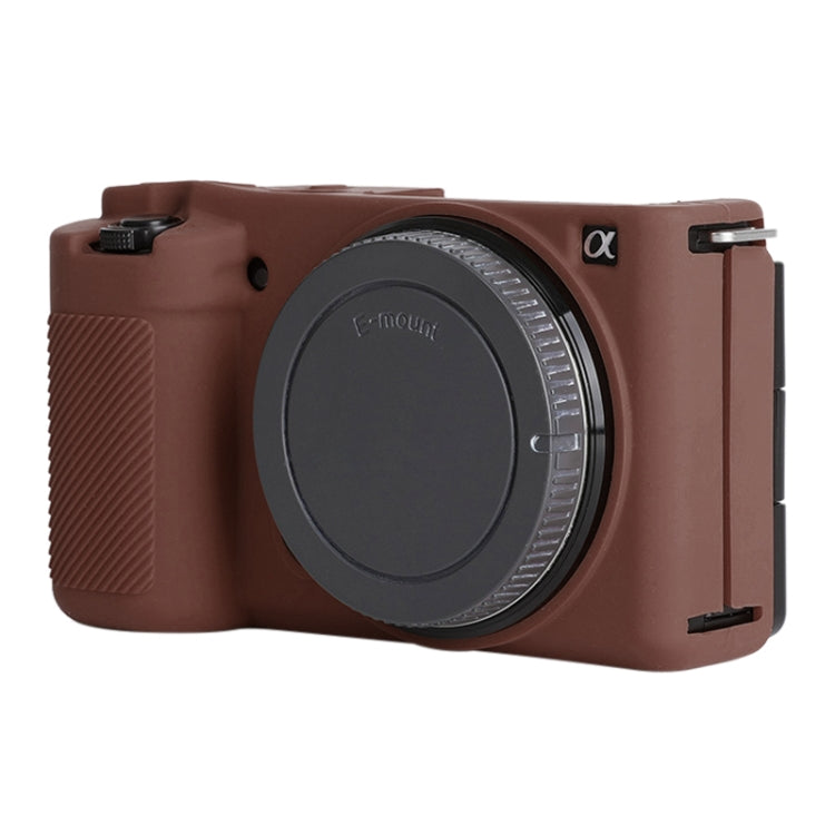 Sony ZV-E10 Soft Silicone Protective Case (Coffee) with Scratch, Scrape, and Abrasion Protection