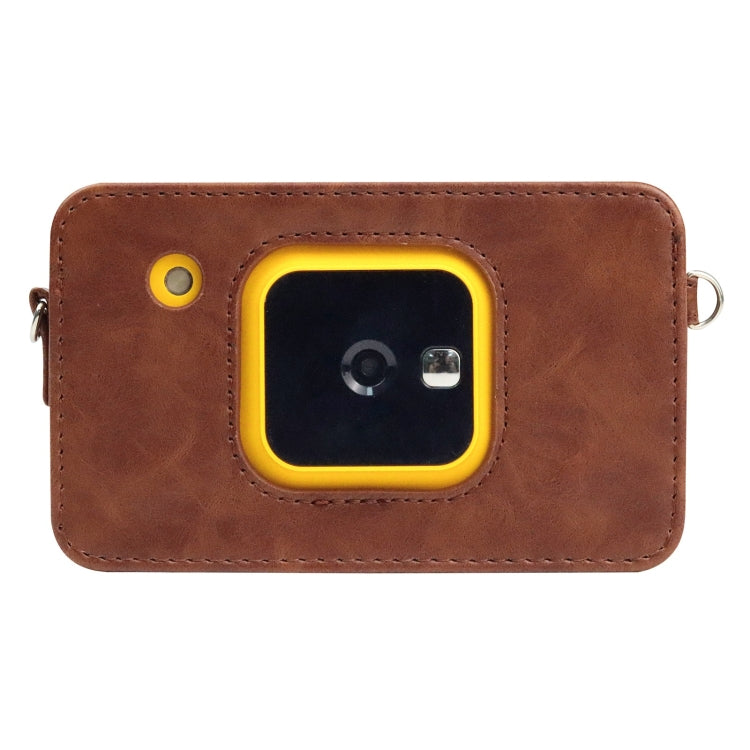 Kodak Mini Shot2 /C210 PU Leather Case Bag with Adjustable Shoulder Strap (Brown)