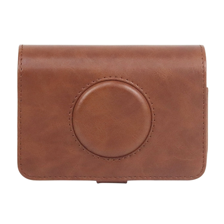 Kodak PRINTOMATIC PU Leather Camera Case with Shoulder Strap (Brown)