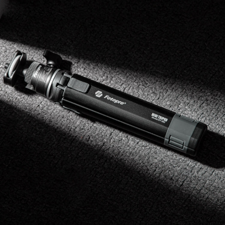 Fotopro SY-390+P-1hx Portable Aluminum Alloy Mini Tripod (Black) -