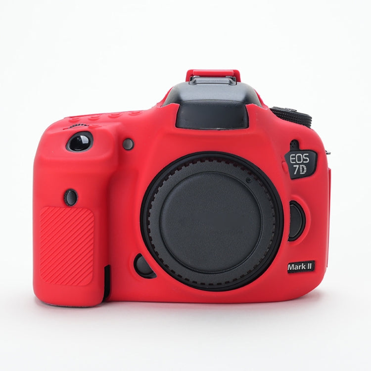 Red Soft Silicone Protective Case for Canon EOS 7D Mark II
