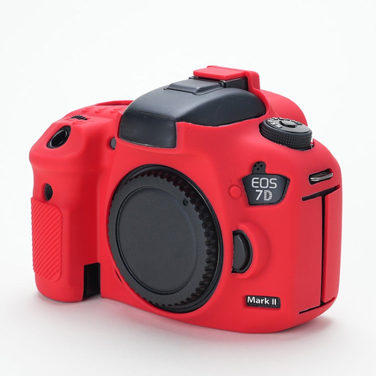 Red Soft Silicone Protective Case for Canon EOS 7D Mark II
