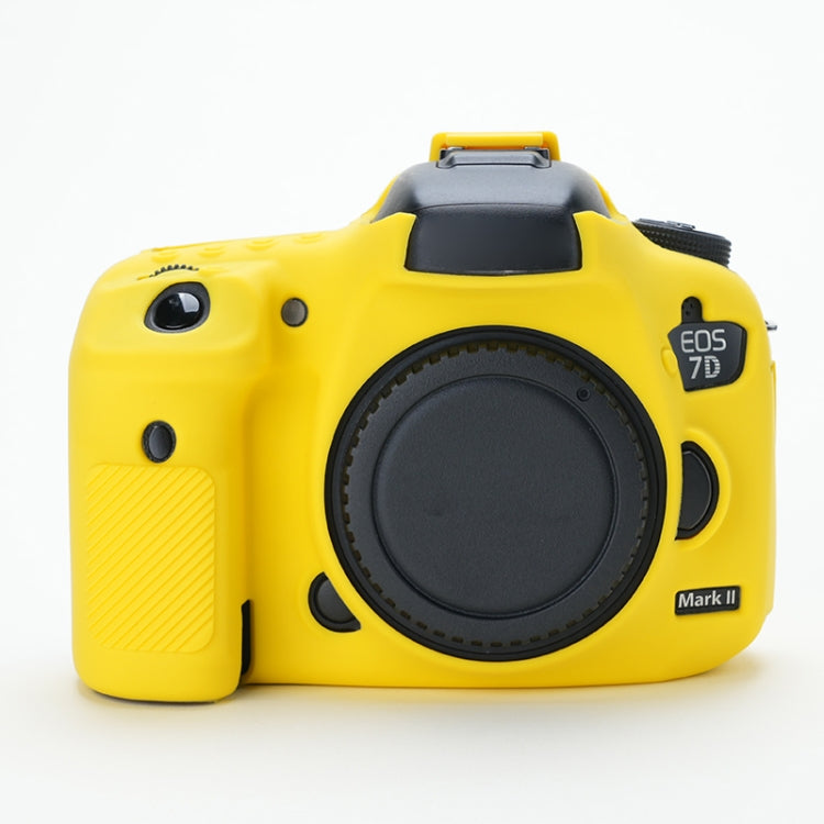 Soft Silicone Protective Case for Canon EOS 7D Mark II (Yellow)