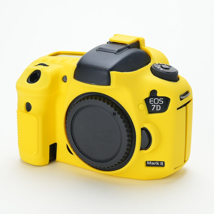 Soft Silicone Protective Case for Canon EOS 7D Mark II (Yellow)