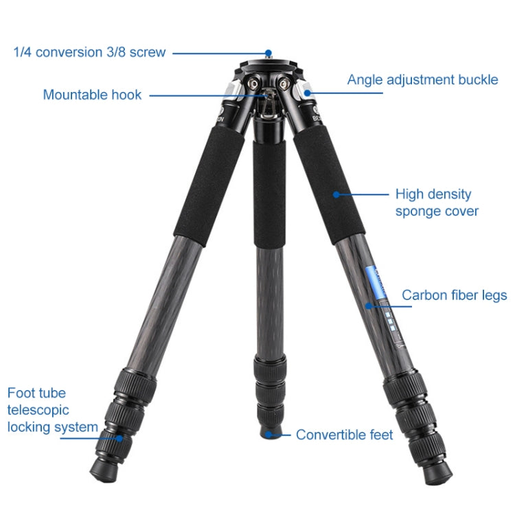 Carbon Fiber Camera Tripod with Panoramic BallHead - Lightweight and Stable