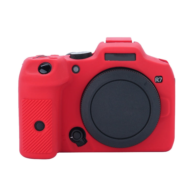 Red Soft Silicone Protective Case for Canon EOS R7 Camera