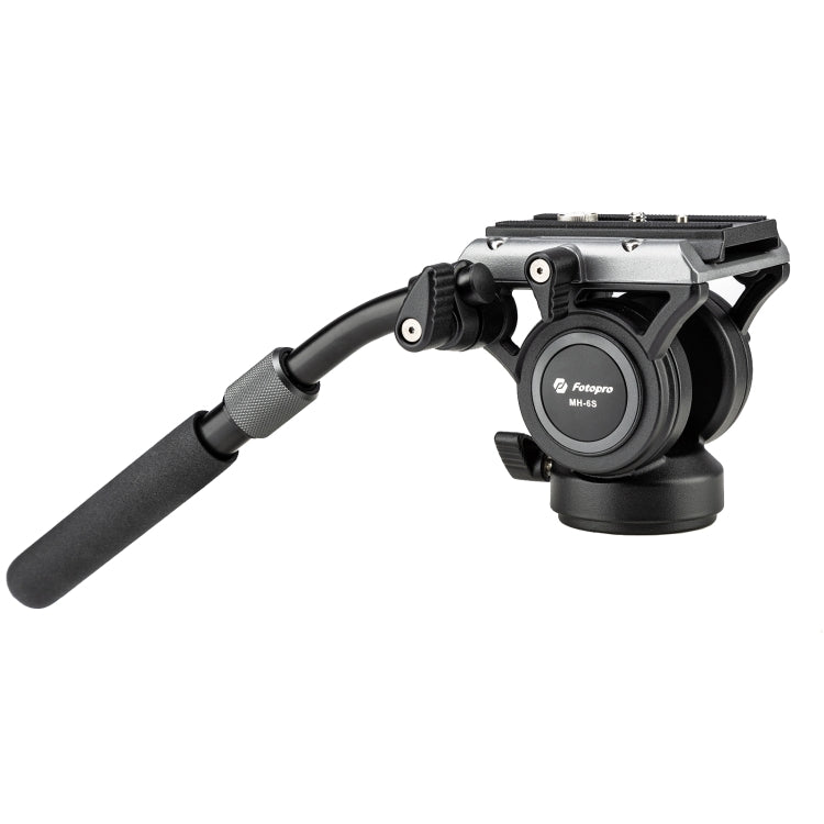 Fotopro MH-6S Compact Aluminum Video Camera Tripod with Fluid Drag Head (Black)
