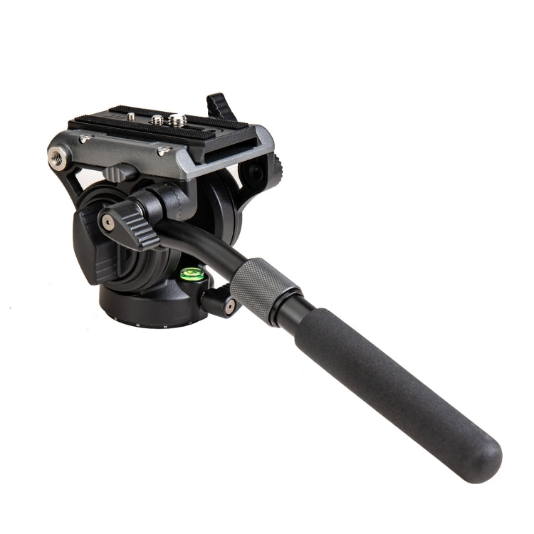 Fotopro MH-6S Compact Aluminum Video Camera Tripod with Fluid Drag Head (Black)