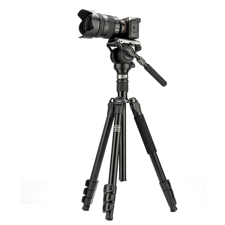 Fotopro S5i Pro 4-Section Fluid Drag Head Tripod (Black)