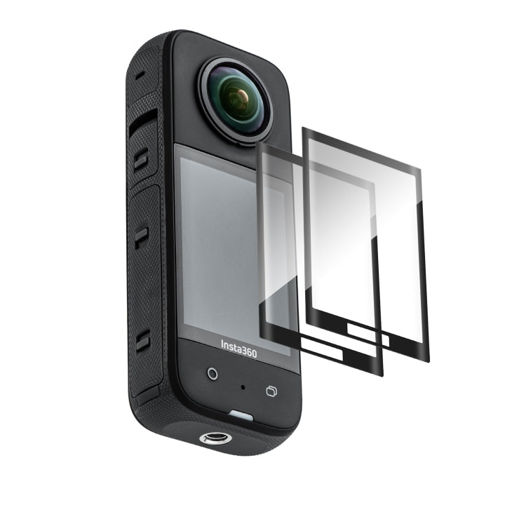 STARTRC 2pcs Curved HD Tempered Glass Film for Insta360 X3 (Black)