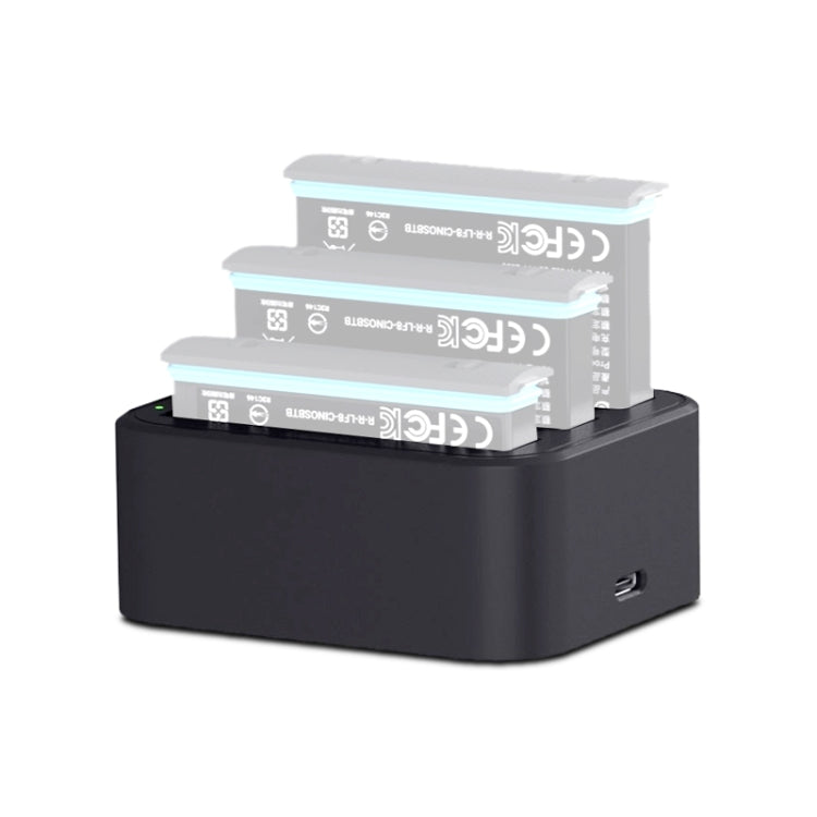 Fast Charger for Insta360 X3 / One X2 Tri-Slot Batteries (Black)
