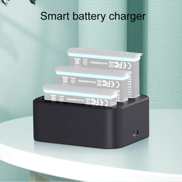 Fast Charger for Insta360 X3 / One X2 Tri-Slot Batteries (Black)