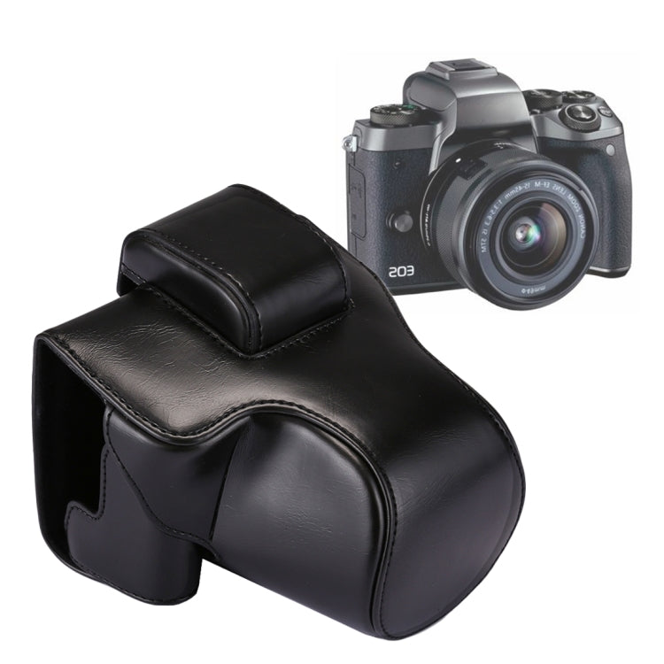 Canon EOS M5 Full Body PU Leather Camera Case (Black)