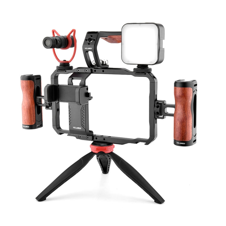 YELANGU LW-B01A01 Multi-functional Smartphone Video Rig Kit with LED Fill Light and Microphone