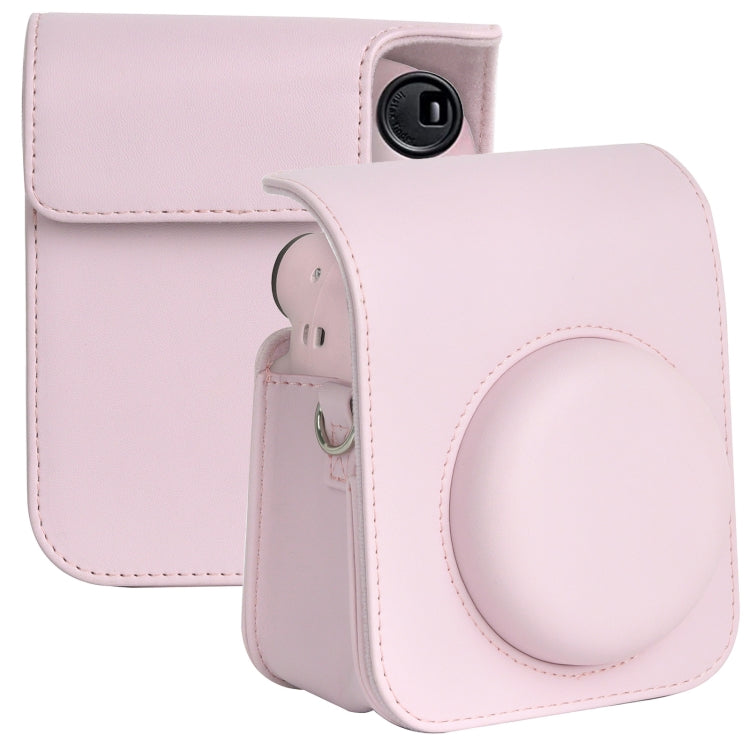 Elegant Pink Leather Camera Bag for FUJIFILM Instax Mini 12