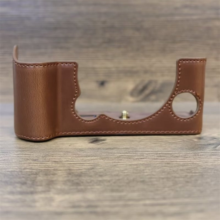 FUJIFILM X-T5 PU Leather Camera Half Case Base (Coffee)