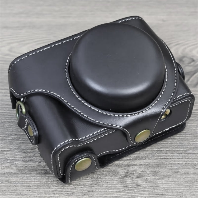 Sony ZV-1F Vlog Camera Leather Case with Secure Strap (Black)