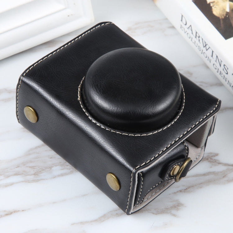 Sony ZV-1F Magnetic Leather Camera Case with Strap (Black)