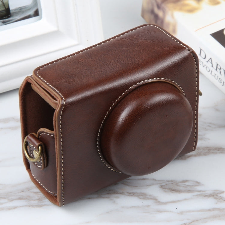 Sony ZV-1F Vlog Camera Magnetic Leather Case with Strap (Coffee)