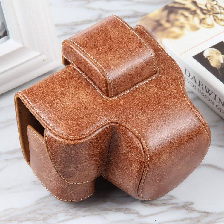 Magnetic Leather Camera Case Bag for Nikon Z50 / Z30 - Brown
