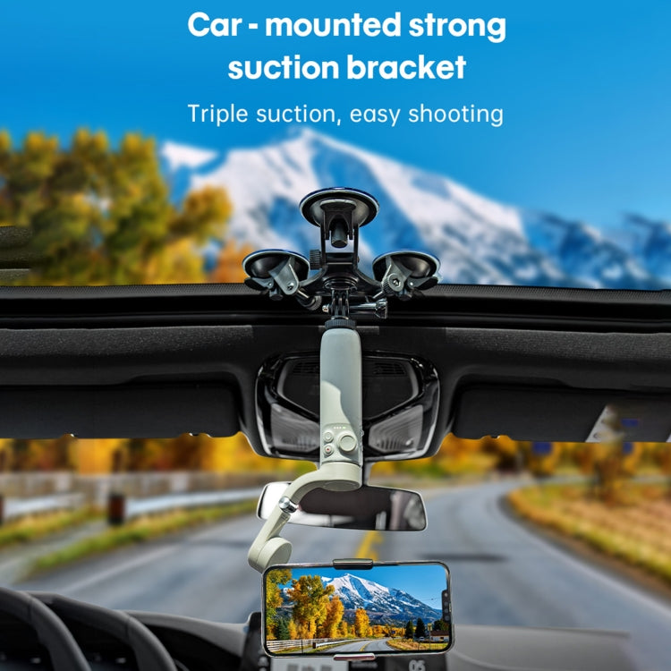 Triangle Direction Suction Cup Mount for Cameras (Black)
