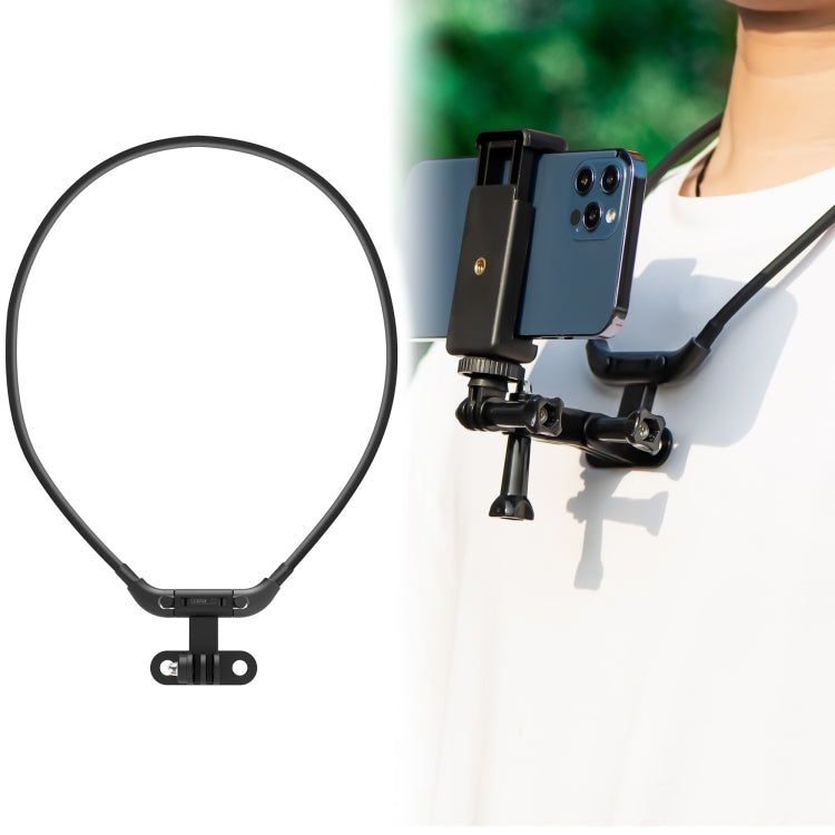 Wearable Neck Camera Holder for FPV Vlog POV Mount (Black)