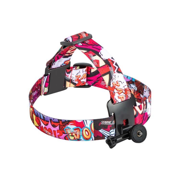 Adjustable Head Strap for Action Cameras with 180 Degree Adjustment (Red)