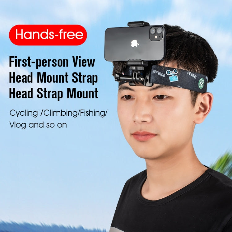 Adjustable Head Strap Vlog FPV POV Mount Belt for Action Cameras