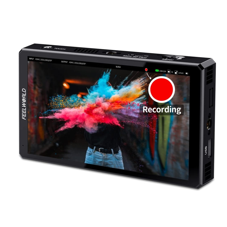 6-inch Touch Screen Monitor Recorder FHD IPS 4K HDMI 3G-SDI Camera Field Monitor (Black) by FEELWORLD CUT6S