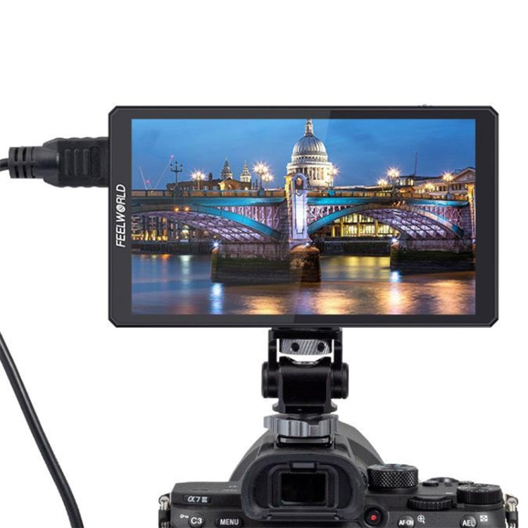 6-inch Touch Screen Monitor Recorder FHD IPS 4K HDMI 3G-SDI Camera Field Monitor (Black) by FEELWORLD CUT6S