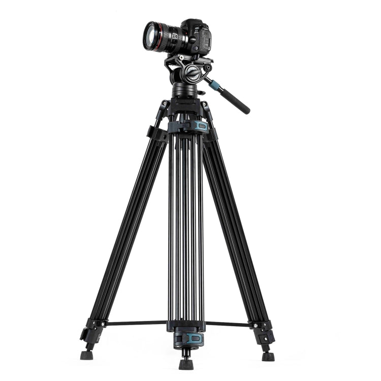 Fotopro DV-3A Heavy Duty Fluid Head Aluminum Alloy Video Tripod (Black) - Professional-Grade Versatile Video Tripod