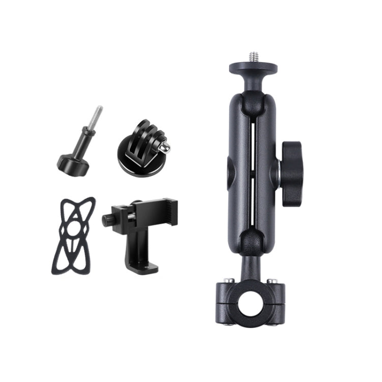 21mm Ballhead Car Front Seat Mount Holder for Action Cameras with Tripod Adapter & Phone Clamp