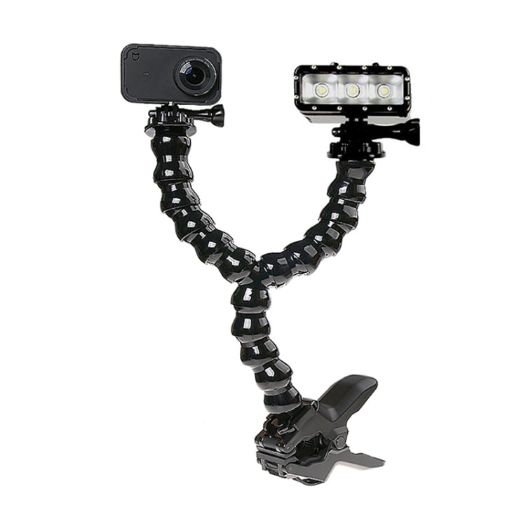 Dual-Head Flexible Tripod with 360 Swivel Mount for GoPro and Action Cameras