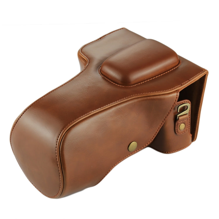 Full Body PU Leather Camera Case for Canon EOS 760D / 750D (18-135mm Lens) in Brown