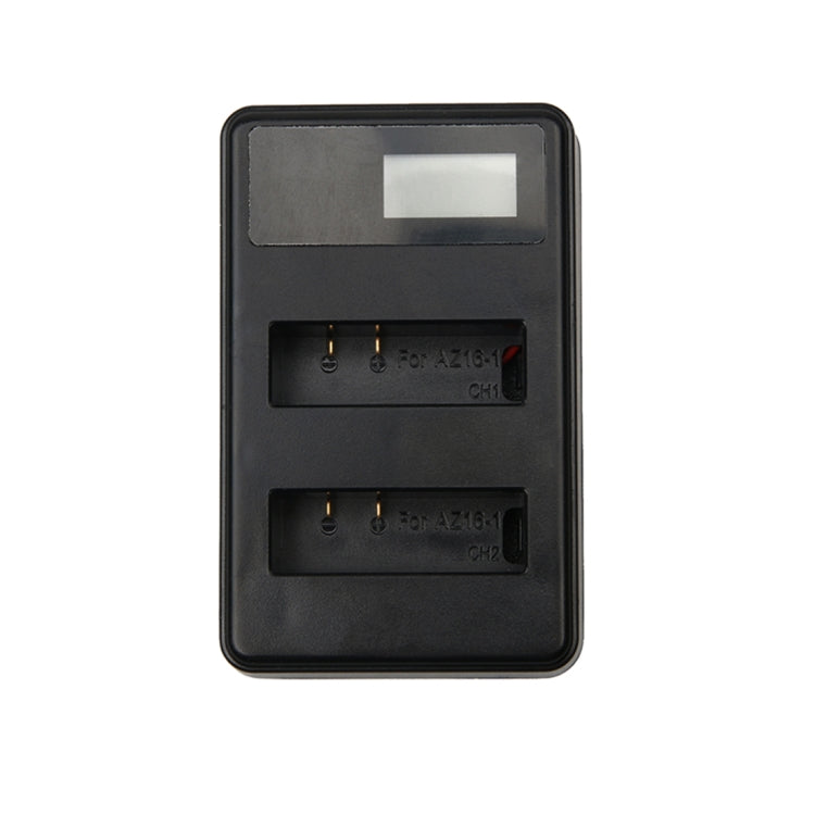 LCD Dual Batteries Charger with USB Cable for Xiaoyi 4K Sport Camera with Charging Capacity Display (XM47)