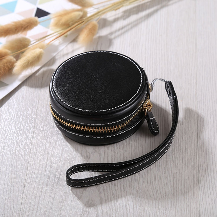 Black Zipper PU Leather Case Bag for Casio TR-M10 / TRM MINI