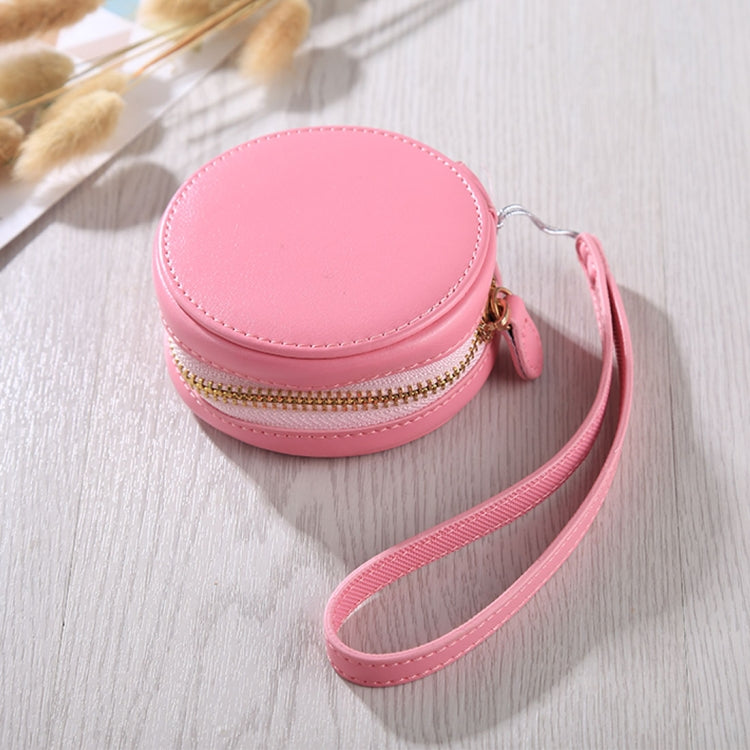 Pink Full Body Camera Zipper PU Leather Case Bag with Hand Strap for Casio TR-M10 / TRM MINI