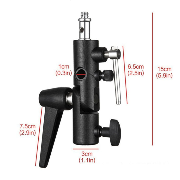 Versatile H-Type Flash Light Stand Umbrella Bracket with 3kg Max Load