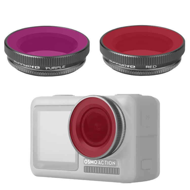 Sunnylife OA-FI180 2-in-1 Red + Purple Diving Filter for DJI OSMO ACTION