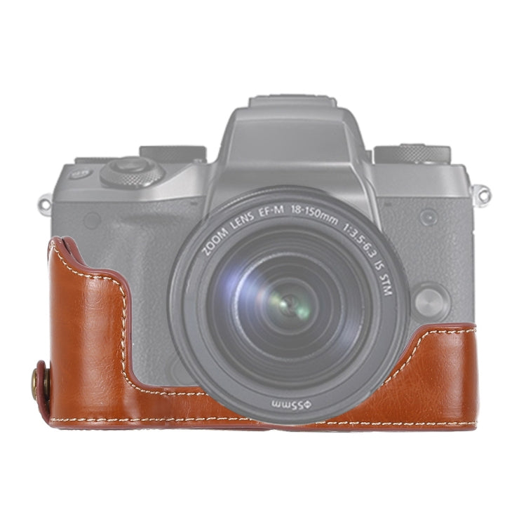 Canon EOS M5 PU Leather Camera Half Case Base (Brown)