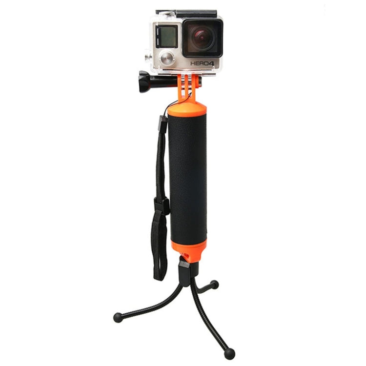 Floating Handle Grip with Tripod Holder and Anti-Lost Strap for Action Cameras