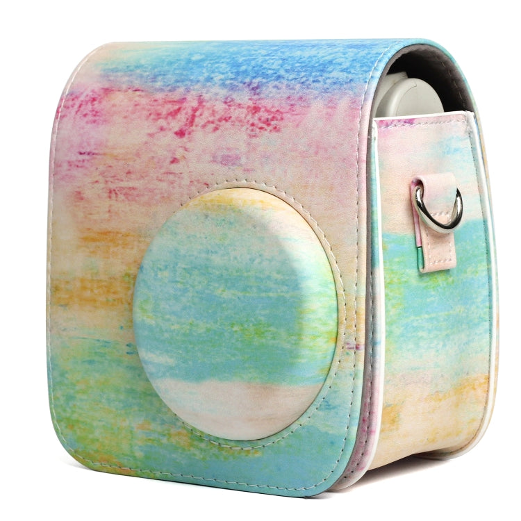 Rainbow Oil Painting PU Leather Camera Case for FUJIFILM Instax Mini 7S / 7C Camera