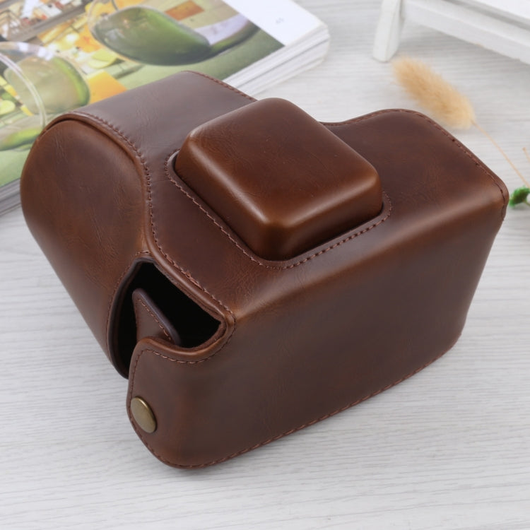 Full Body PU Leather Camera Case with Strap for Olympus E-PL3 / E-PM1 (Coffee)