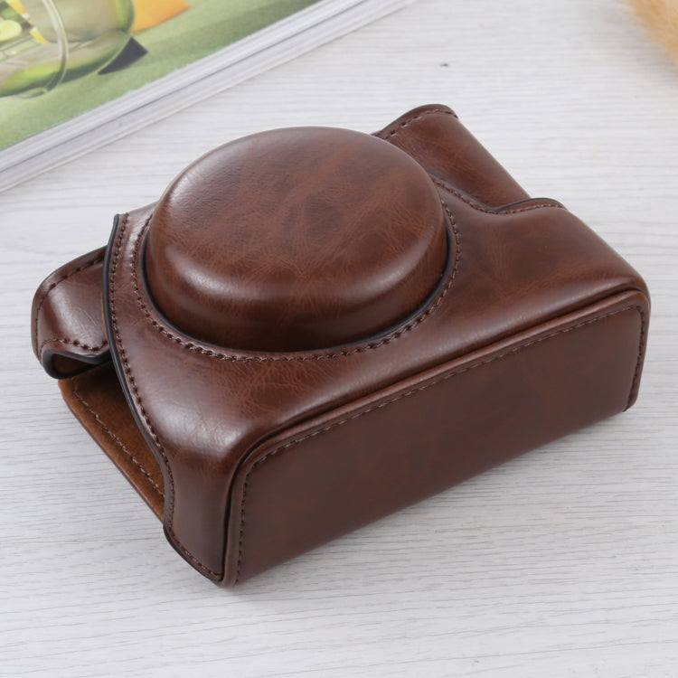 Sony ZV-1 Full Body PU Leather Camera Case Bag (Coffee)